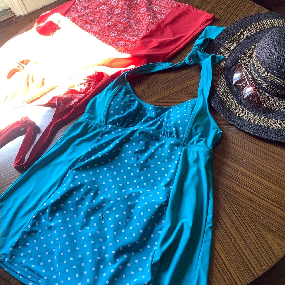 Basic Editions 2 Halter One-Piece Swimsuits